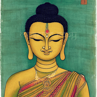 Green Napping Buddha